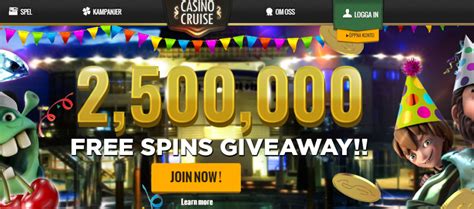 casino cruise free spins code